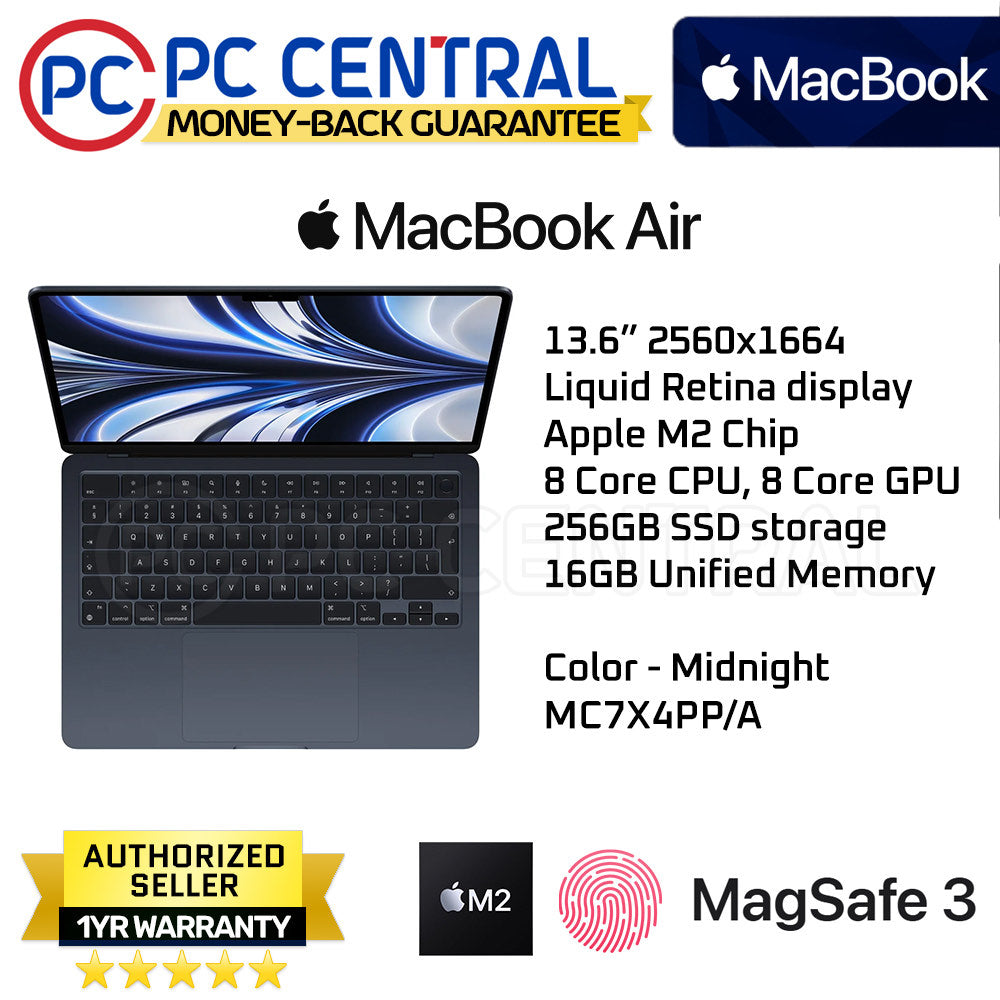 Apple MacBook Air M2 | 13.6-inch | 8C CPU | 8C GPU | 16GB Unified Memory | 256GB SSD