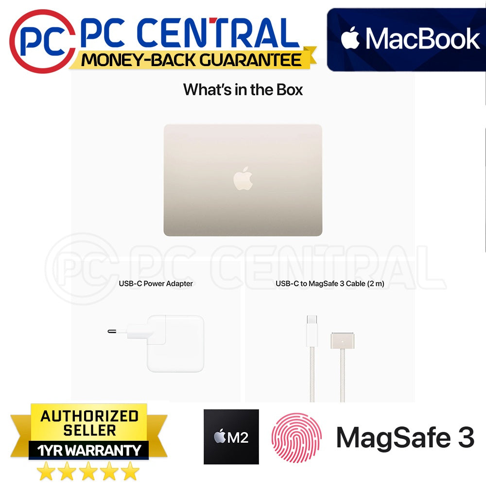 Apple MacBook Air M2 | 13.6-inch | 8C CPU | 8C GPU | 16GB Unified Memory | 256GB SSD