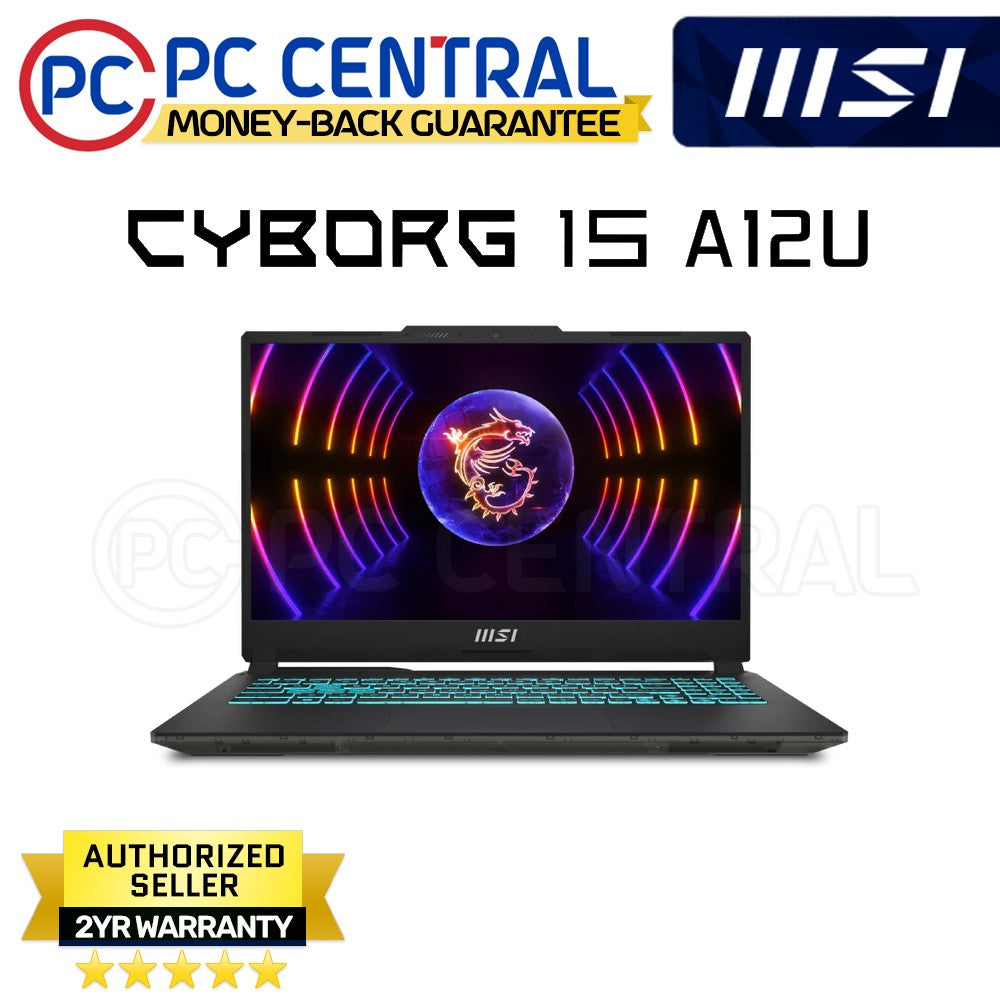 SI Cyborg 15 (A12UDX-496PH) Gaming Laptop | Intel i5-12450H (8 cores) | 8GB DDR5 RAM | 512GB SSD | RTX 3050 6GB (PC CENTRAL)