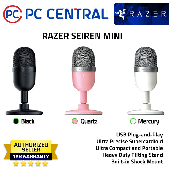 Promo Razer Seiren Mini Quartz Pink Portable Condenser Gaming