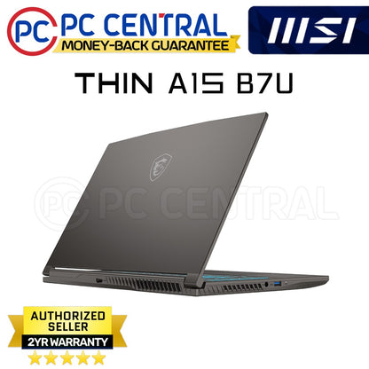 MSI Thin A15 (B7UCX -084PH) Gaming Laptop | AMD Ryzen 5 7535HS (6 cores) | RTX 2050 4GB | 512GB SSD | 8GB RAM DDR5 | WIN 11 Home (PC CENTRAL)