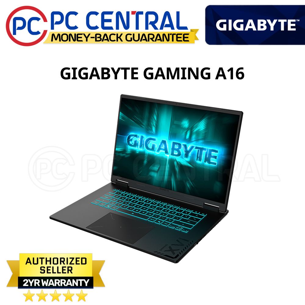 Gigabyte GAMING A16 CTHI3PH893SH |16" WUXGA 165Hz | Intel Core i7-13620H | 16GB DDR5 | 512GB SSD | RTX5050 8GB | Win11 Home | PC Centrall