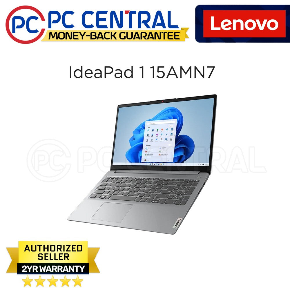 Lenovo IdeaPad 1 15AMN7 (82VG00R1PH) | AMD Ryzen 5 7520U | 15.6" 1920x1080 | 8GB DDR5 RAM | 512GB SSD | WIN11 HOME (PC CENTRAL)