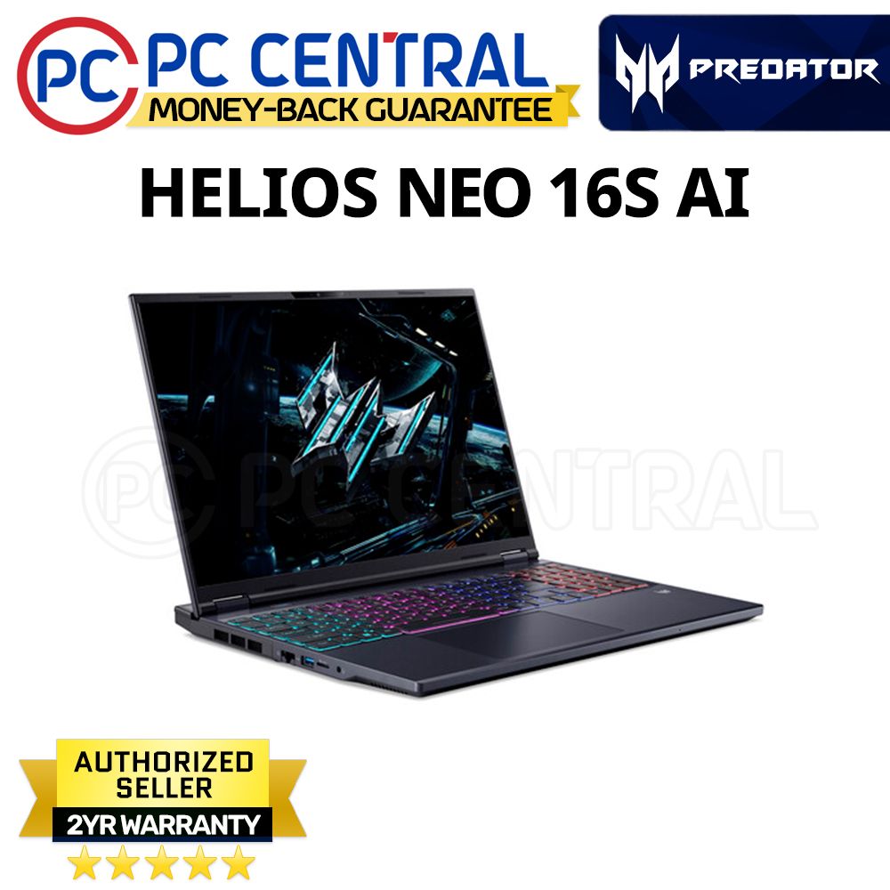 ACER HELIOS NEO SLIM 16S AI PHN16S-71-72WE | 16" 240HZ | Ultra 7 255HX | 512GB SSD /16GB RAM /RTX 5060 8GB | WINDOWSS 11 HOME | PC CENTRAL