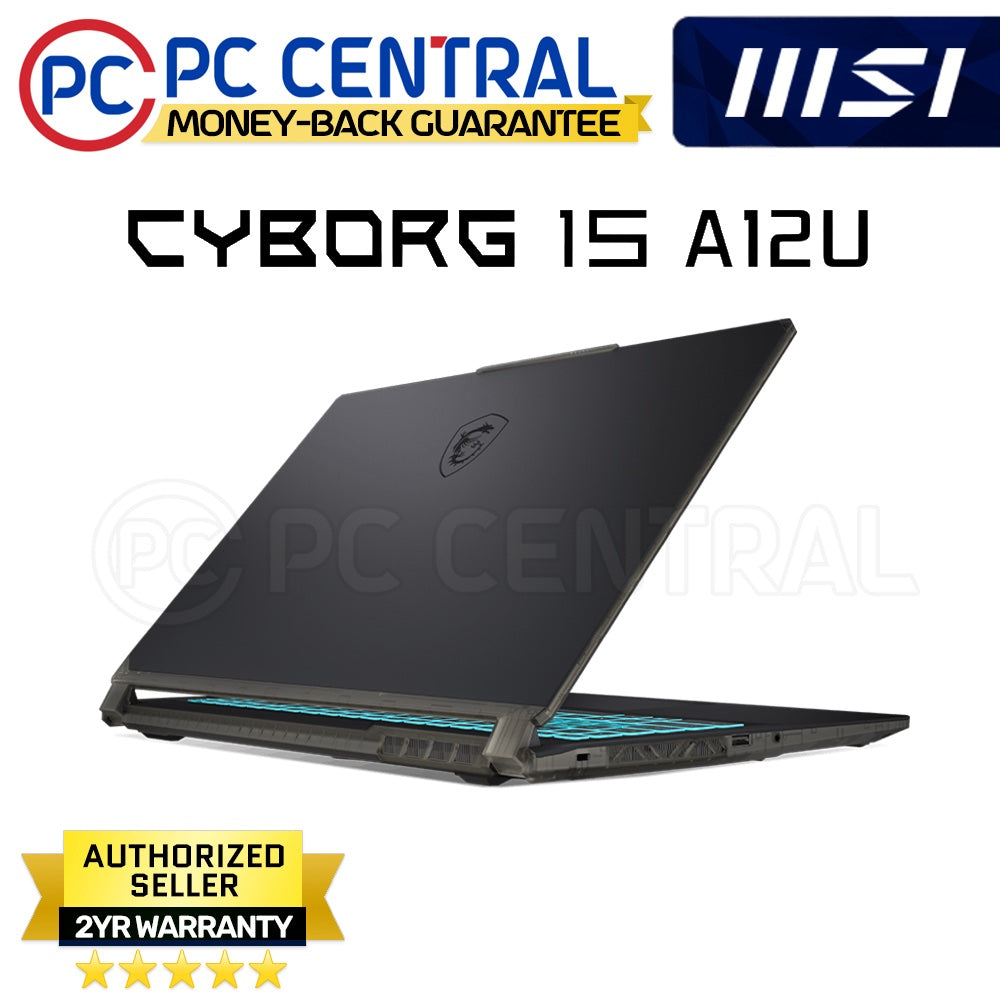 MSI GAMING Cyborg 15 A12UCX-1298PH | 15.6inch FHD IPS 144Hz | Intel Core i5-12450H | 8GB RAM | 512GB SSD | RTX 2050 4GB | WIN11 HOME | PC CENTRAL