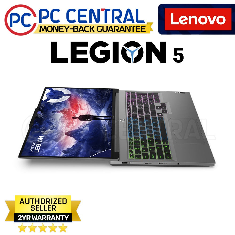 Lenovo Legion 5 16IRX9 83DG00F5PH Gaming Laptop | Intel Core i7-13650HX | NVIDIA RTX 4060 | 16" WQXGA 165Hz, | 16GB DDR5 RAM | 512GB SSD | WIN 11 HOME (PC CENTRAL)