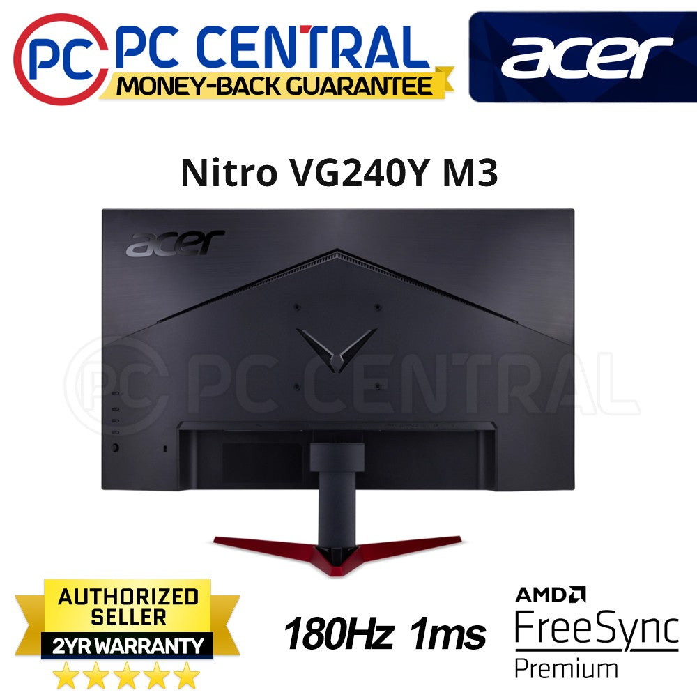 Acer Nitro VG0 VG240Y M3MBMIIPX 24" IPS Full HD Gaming Monitor 180Hz I 99% sRGB  (PC CENTRAL)
