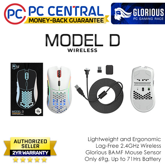 Glorious Model D Wireless RGB Gaming Mouse V2 [ BLACK / WHITE ]