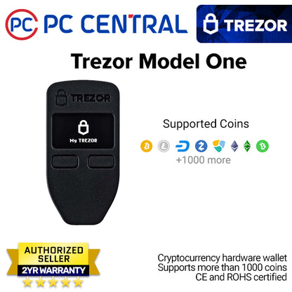 Trezor One - Cryptocurrency Hardware Wallet Black