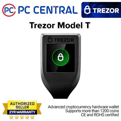Trezor Model T - Cryptocurrency Hardware Wallet Black