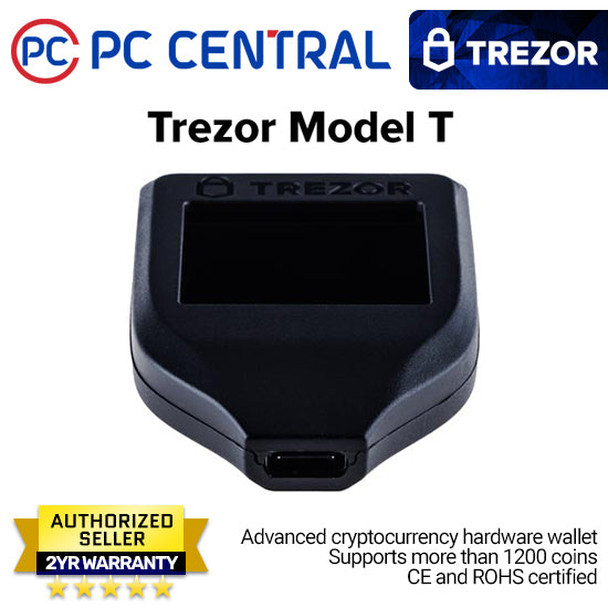Trezor Model T - Cryptocurrency Hardware Wallet Black